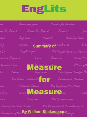 cover image of EngLits: Measure for Measure